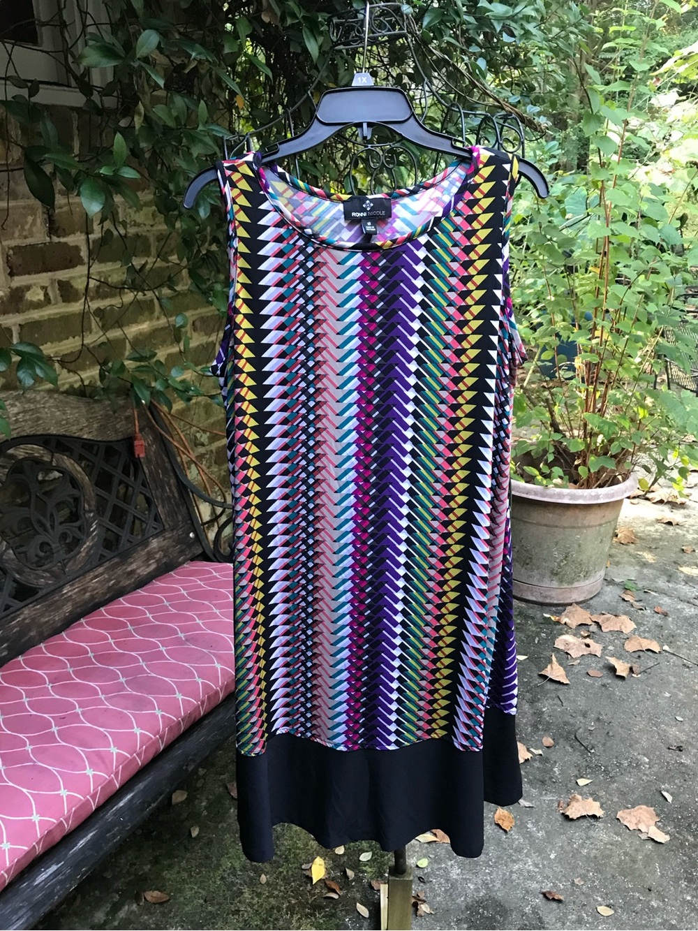 Ronnie Nicole- GEO PRINT SWING DRESS- Size 10- EUC